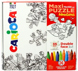 Zestaw puzzli do rysowania Carioca ADVENTURES 42837 KW TRADE - Puzzle - miniaturka - grafika 2