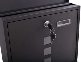 Lumarko Lumarko Skrzynka na listy HANS z gazetnikiem czarna SKRZYNKA HANS CZARNY  Goc - Skrzynki na listy - miniaturka - grafika 4