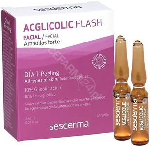 Sesderma Efekt Flash Acglicolic + C-vit 2 ampułki - Serum do twarzy - miniaturka - grafika 4