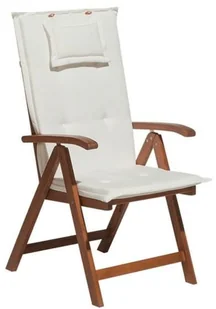 Beliani Zestaw 6 poduszek na krzesła ogrodowe kremowy TOSCANA - Fotele i krzesła ogrodowe - miniaturka - grafika 5