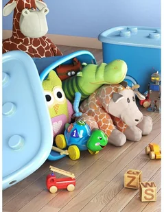 Kis Pojemnik na zabawki KIS Funny Box, niebieski, 46 l - Pojemniki na zabawki - miniaturka - grafika 5