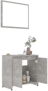 vidaXL vidaXL 3-częściowy zestaw mebli łazienkowych, szarość betonu, płyta 8720286166390 - Meble łazienkowe - miniaturka - grafika 5