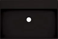 Umywalki - Deante CQR NU6S UMYWALKA CORREO NERO STAWIANA NA BLAT 600x400mm czarny mat - miniaturka - grafika 1