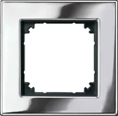 Klawisze i ramki - Merten Ramka Pojedyncza Metalowa 475139 - miniaturka - grafika 1