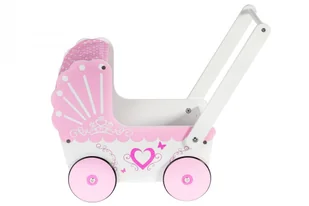 Dodo Toys Drewniany wózek dla lalek WOZEK DREWN DA702 - Wózki dla lalek - miniaturka - grafika 4
