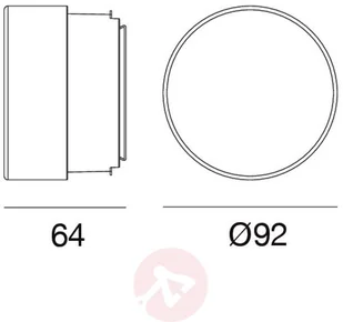 Linea Light Kinkiet LED Chobin65, IP65 - Lampy ścienne - miniaturka - grafika 2