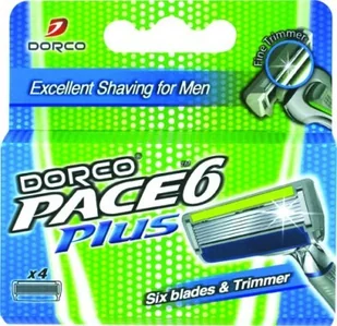 Dorco Pace 6 Plus Wkłady do maszynki systemowej męskiej z trymerem 6 ostrzy 4 sztuki Dorco Pace - Kosmetyki do golenia - miniaturka - grafika 2