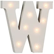 Dekoracje domu - Out of the Blue Oświetlone drewniane litery, cyfry i znaki od A do Z i 0  1 z oświetleniem LED 57/6096 - miniaturka - grafika 1
