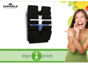 Durable Zestaw sześciu poziomych pojemników Durable FLEXIPLUS A4 czarny 1700014061 - Półki na dokumenty - miniaturka - grafika 2