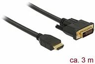 Kable - DeLock DELOCK HDMI do DVI 24+1 kabel dwukierunkowy 3 m - miniaturka - grafika 1
