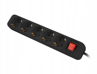 LANBERG Lanberg 5 gniazd Schuko 3.0m PS1-05F-0300-BK - Listwy zasilające - miniaturka - grafika 5