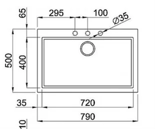 Elleci Quadra 130 (nakładany) 62 Bianco antico - Zlewozmywaki - miniaturka - grafika 3