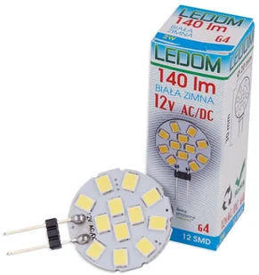 Ledom Żarówka LED 12 SMD G4 12V AC/DC 2W biała zimna 6000K 243936 - Żarówki LED - miniaturka - grafika 2