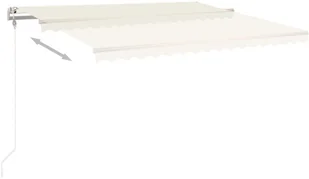 VidaXL Lumarko Automatycznie zwijana markiza, 400 x 350 cm, kremowa 3068987 VidaXL - Markizy - miniaturka - grafika 3