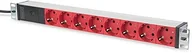 Listwy zasilające - DIGITUS Professional Digitus Professional DN-95410-R 1HE 19 cali aluminiowa listwa zasilająca, einbaufaehig, 10 A, 250 V AC 50/ HZ, 8 X abgriffe, IEC C14 wtyczka aluminium/srebrny DN-95410-R - miniaturka - grafika 1