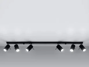 EULUNA Spot sufitowy Round czarny, 6-punktowy liniowy - Lampy sufitowe - miniaturka - grafika 5