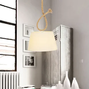 Näve Lampa wisząca Rope tekstylny klosz, 35 cm - Lampy sufitowe - miniaturka - grafika 2