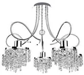 Lampy sufitowe - Krislamp Tina KR 403-5PL lampa wisząca zwis 5x40W E17 chrom - miniaturka - grafika 1