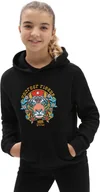 Bluzy dla dziewczynek - Vans bluza ęca GIRLS PROJECT CAT PO HOODIE Black - miniaturka - grafika 1