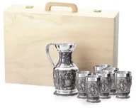 Figurki dekoracyjne - Artina 60001 do wina zestaw 7-częściowy winobranie w kasecie z drewna 60001 - miniaturka - grafika 1