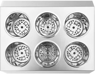 vidaXL Pojemnik na sztućce, 6 przegród, kwadratowy, stal nierdzewna vidaXL - Akcesoria do sztućców - miniaturka - grafika 5