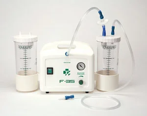 Fazzini Włochy Ssak elektryczny F-35 z dwoma zbiornikami 1000ml lub 2000ml Profesjonalne urządzenie do odsysania wydzielin na statywie jezdnym F-35.65/PF - Urządzenia medyczne - miniaturka - grafika 2