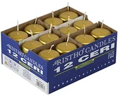 Świece - Cereria di Giorgio cereria di Giorgio risth świece, wosk, złoty, 4 x 4 x 7 cm, 12 szt. 56229_22 - miniaturka - grafika 1