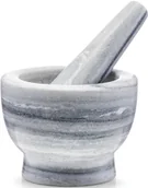 Pojemniki na przyprawy - Zeller Marmurowy moździerz kuchenny z tłuczkiem do ziół przypraw akcesoria kuchenne B07FLWGFGQ - miniaturka - grafika 1