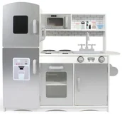 Zabawki AGD - Bayer Chic Chic kuchnia drewniana szaro biała - miniaturka - grafika 1