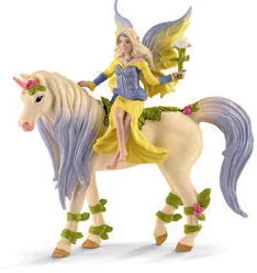 SCHLEICH Figurka Wróżka Sera z kwiecistym jednorożcem - Figurki dla dzieci - miniaturka - grafika 4