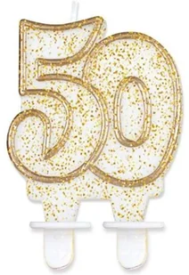 GoDan Świeczka cyferka 50 złoty kontur - Pozostałe akcesoria dla plastyków - miniaturka - grafika 3