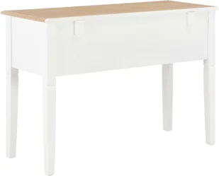 vidaXL Biurko, białe, 109,5x45x77,5 cm, drewniane vidaXL - Biurka - miniaturka - grafika 3