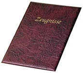 Teczki i skoroszyty - VELOFLEX Veloflex 4401820 teczka na świadectwa A4, książka na świadectwa, groszkowanie skórzane, z 10 koszulkami, kolor czerwonego wina 4401820 - miniaturka - grafika 1