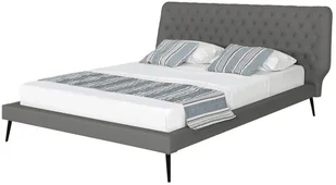 Beliani Zestaw mebli do sypialni ekoskóra 160 x 200 cm szary ESSONNE - Łóżka - miniaturka - grafika 3