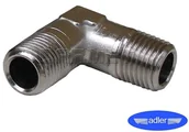 Akcesoria pneumatyczne - ADLER Łącznik typu ""L"", gwint zewnętrzny 1/4"" na gwint zewnętrzny 1/4"" - (0114.04) ADL_0114.04 - miniaturka - grafika 1