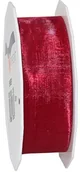 Pasmanteria - Unbekannt Na prezent 25 MM 25 m Sheer  taśma organza, bordowy 6012525-018 - miniaturka - grafika 1