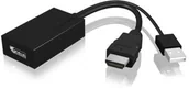 Części i akcesoria do laptopów - Icy Box IB-ac526 High Speed HDMI (wejście) do DisplayPort (wyjście) Adapter, USB-zasilania, czarne 70572 - miniaturka - grafika 1