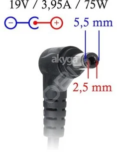 Toshiba Zasilacz do laptopa 19V/3,95A /75W - Zasilacze do laptopów - miniaturka - grafika 2