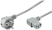 Kable - Wentronic przewód zasilający kątowy (Schuko do narożników tabletu przy użyciu elastycznych pasków IEC 320 °C13) 2 m Szary 4040849500794 - miniaturka - grafika 1