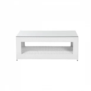 Beliani Meble ogrodowe białe - rattanowe - tarasowe - balkonowe - ROMA biały - Meble ogrodowe - miniaturka - grafika 2