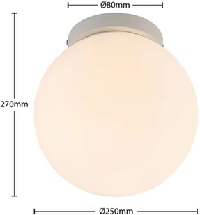 Lindby Meriala lampa sufitowa biała, klosz 25cm - Lampy sufitowe - miniaturka - grafika 5