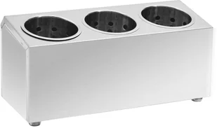 vidaXL Pojemnik na sztućce, 3 przegrody, prostokątny, stal nierdzewna vidaXL - Akcesoria do sztućców - miniaturka - grafika 2