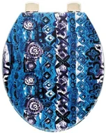 Deski sedesowe - Sanitop-Wingenroth Drewniana deska klozetowa z nadrukiem, z zamknięciem na zawiasy - miniaturka - grafika 1