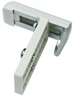Karnisze - Gardinia 10004205 uniwersalne, wysokiej jakości, metalowe wieszaki zaciskowe do rolet, żaluzji i plis, kolor biały, 2 szt. 10004205 - miniaturka - grafika 1