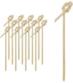 Pozostałe akcesoria kuchenne - Excellent Houseware Wykałaczki BAMBUSOWE, szpikulce, szpilki, do przystawek, przekąsek, patyczki 9 cm, 50 sztuk 259100 - miniaturka - grafika 1
