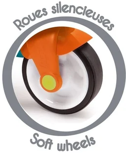 Smoby Niebieski jeździk skuter Ciche koła Blue Scooter 721001 - Jeździki dla dzieci - miniaturka - grafika 6