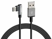 Kable USB - Lampa Lampa 38838 kabel typu C 1M  90 [czarny (ładowanie i dane) 38838 - miniaturka - grafika 1