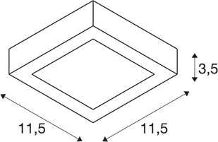 Spotline SLV SENSER 12 CW wewnętrzna oprawa ścienna i sufitowa natynkowa LED prostokątna biała 4000 K 1004703 - Lampy ścienne - miniaturka - grafika 4