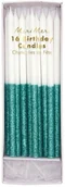 Urodziny dziecka - Meri Meri - Świeczki brokatowe Dipped Zielone - miniaturka - grafika 1