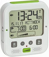 Zegary - TFA Dostmann Boom o wysokiej wydajności budzik radiowy z alarm wibracyjny, plastik, kolor biały, 11 x 6 x 12 cm 60.2538.02 - miniaturka - grafika 1